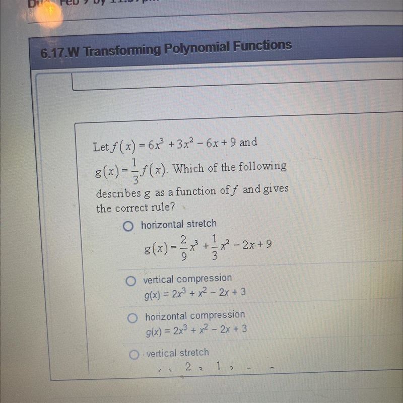 What is the function of f and gives the correct rule?-example-1