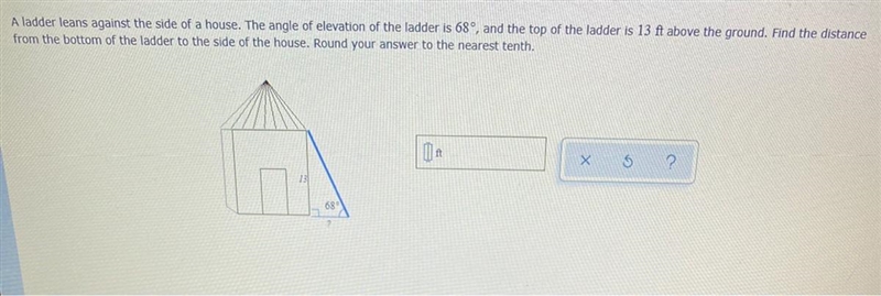 A ladder leans against the side of a house. The angle of elevation of the ladder is-example-1