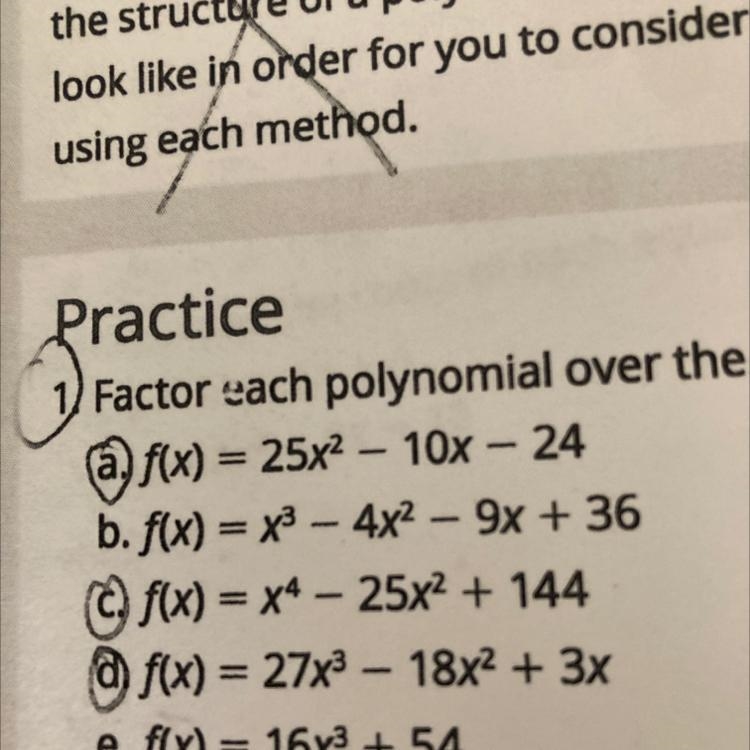 Factor each polynomial over the set of real numbers use the factors to sketch the-example-1