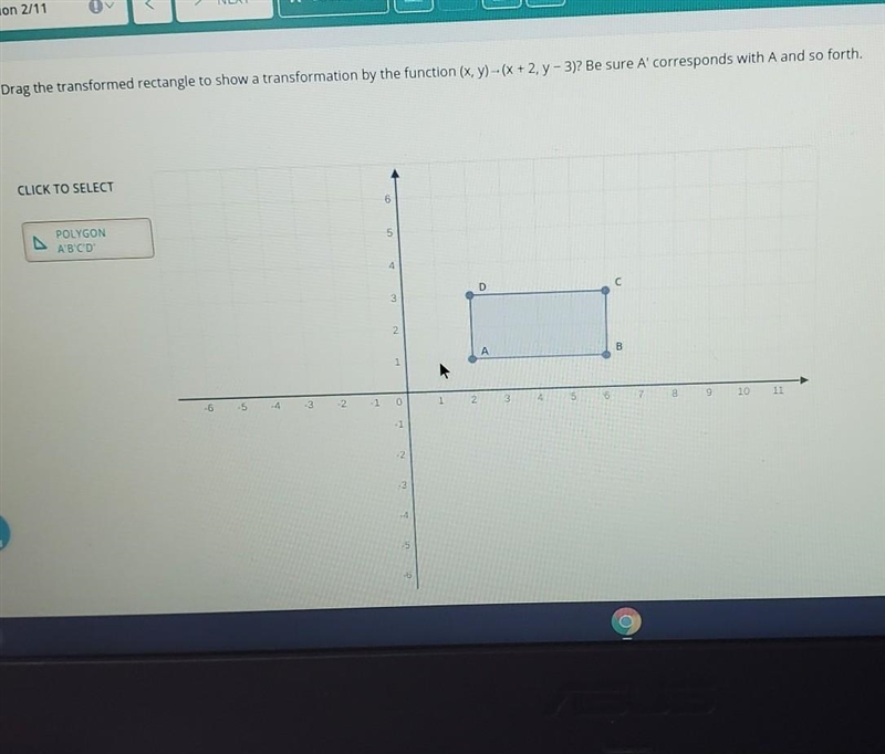 Does anyone know how to solve this?Question: Drag the transformed rectangle to show-example-1