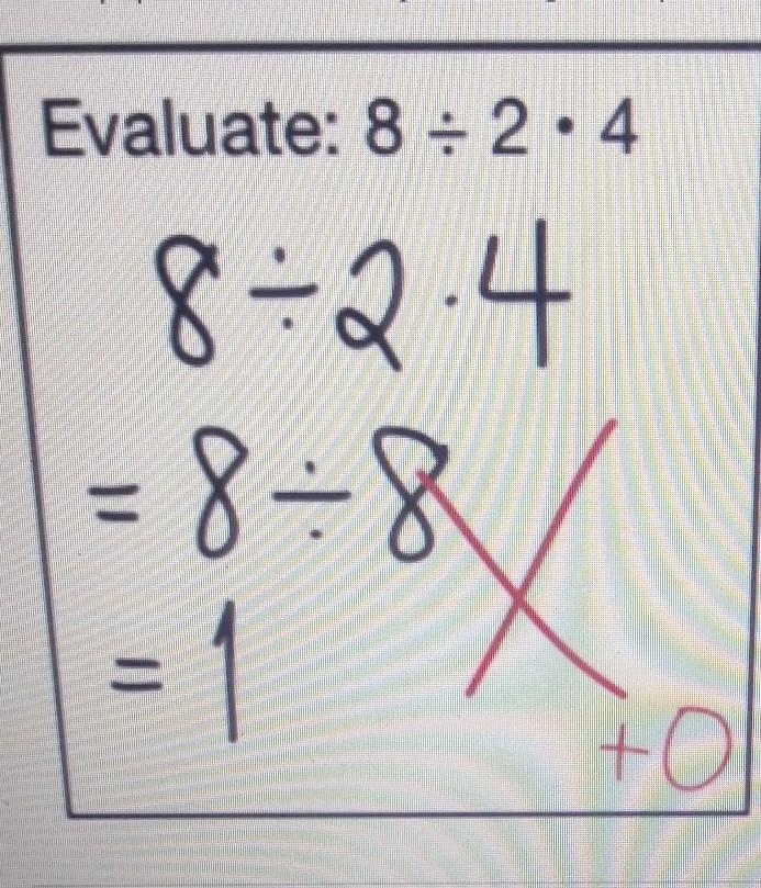 The exam paper is shown. Why did she get this problem wrong? Explain what she did-example-1