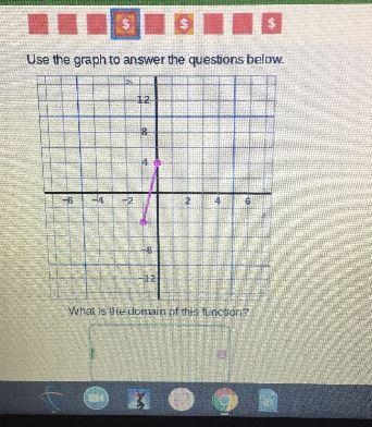 Use the graph to answer the questions below.1284-6-4-2N468-12What is the domain of-example-1