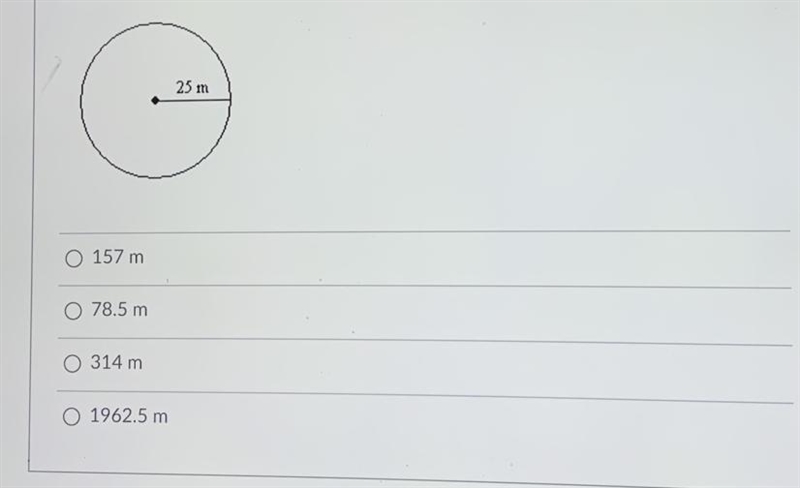 Find the circumference of the circle to the nearest tenth. Use 3.14 for it.-example-1