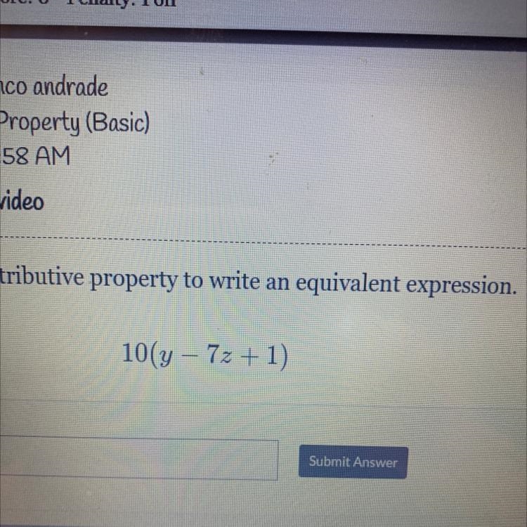 10(y – 7z +1) Please help-example-1