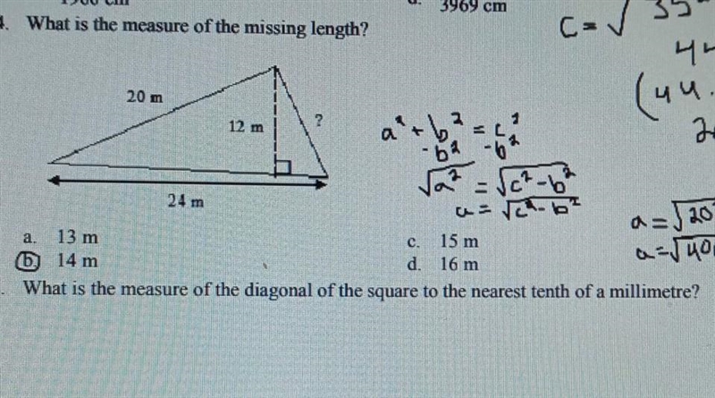 i answered number 4 which is part 1, part 2 is question 5. if the missing length of-example-1