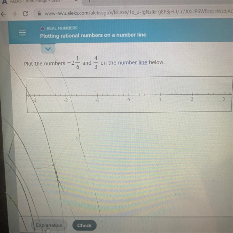 -Plotting rational numbers on a number line1Plot the numbers - 221 /4and3on the number-example-1