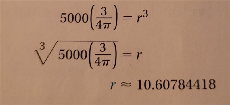 How do I solve this on my calculator to get the radius?​-example-1