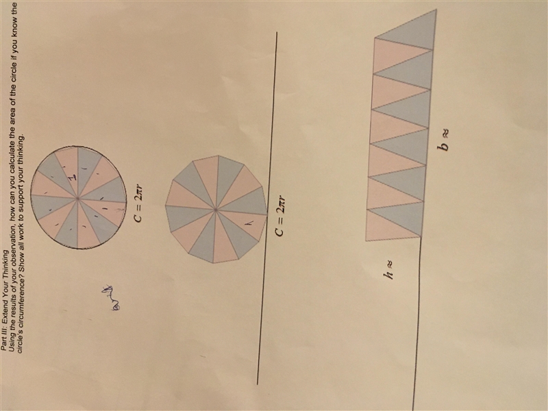 How can you calculate the area of the circle if know the circle’s circumference.-example-1