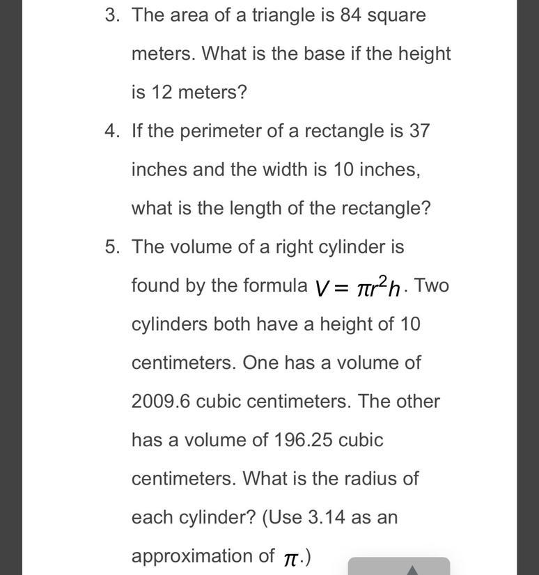 For each problem below, solve theequation for the missing variable.Then, use that-example-1