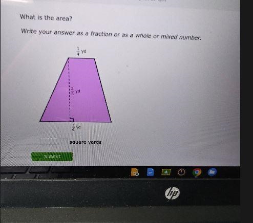 rinth grade DD. Area of parallelograms and trapezoids qsx What is the area? Write-example-1