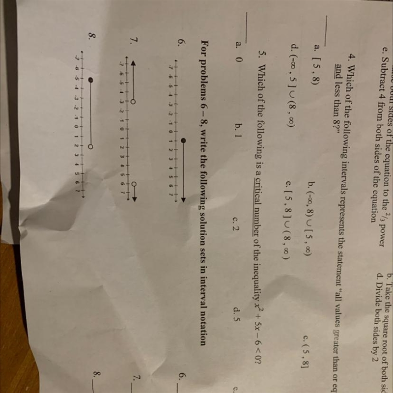 5)Which of the following is a critical number of the inequality x^2+5x-6<0 ?-example-1