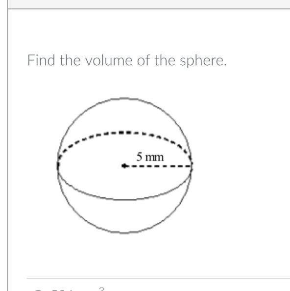 Find the volume of the sphere-example-1