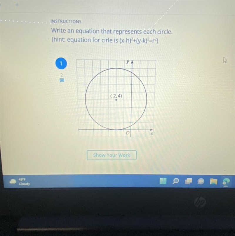 Write an equation that represents each circle-example-1