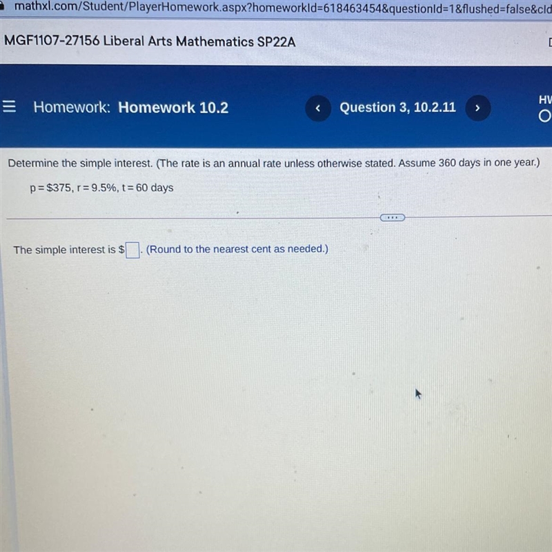 Determine the simple interest. (The rate is an annual rate unless otherwise stated-example-1