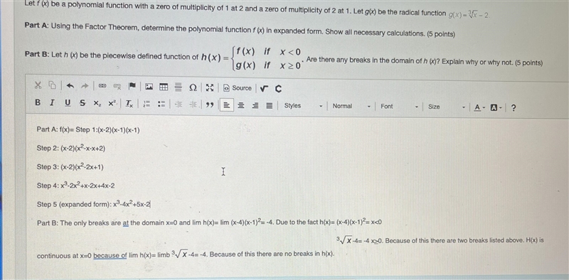 Hello, just want to check my answers at Part B. Thanks!-example-1