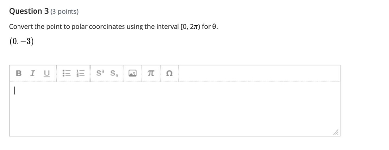 Convert the point to polar coordinates using the interval [0, 2\small \pi) for θ.-example-1