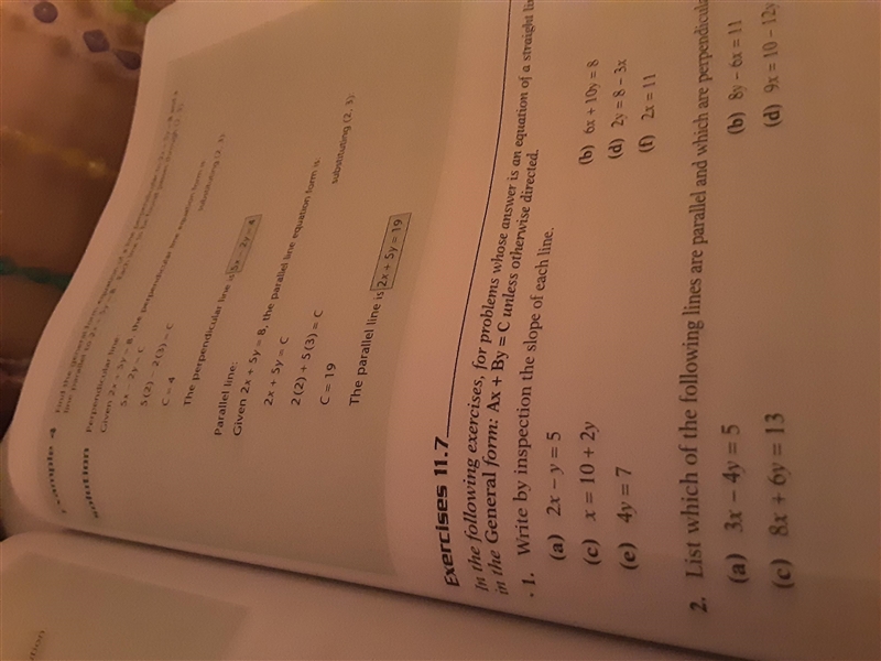 Polong exercises for problems whose answer is an equation General form: Ax+By - 1. Write-example-1