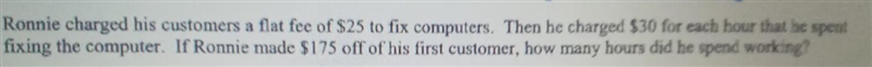 Solve each problem below by writing an equation that matches the situation. Then solbe-example-1