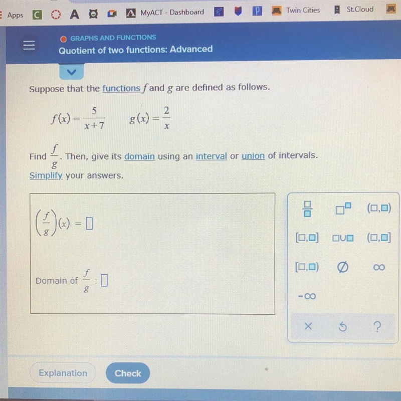 Suppose that the functions f and g are defined as follows F(x)=5/x+7g(x)=2/xFind f-example-1