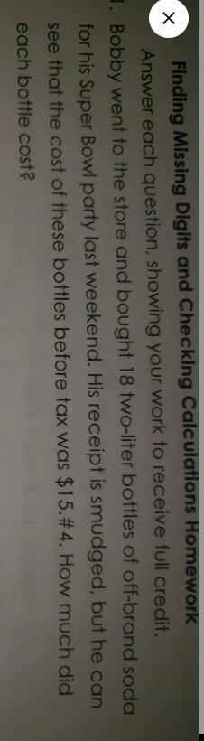 Find the missing digit and check calculations.went to the store and bought 18 two-example-1