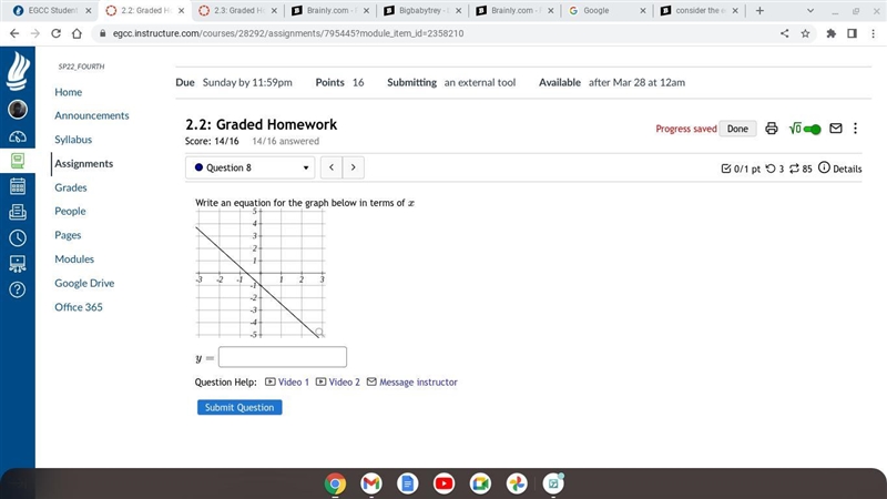 Write an equation for the graph below in the terms of x-example-1