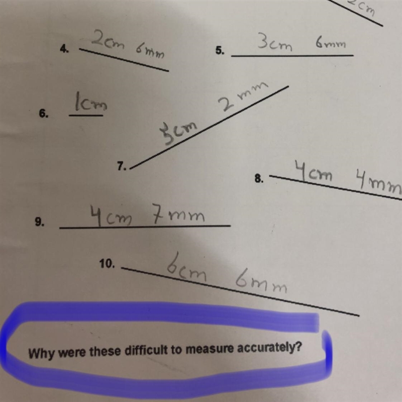 Why were these difficult to measure accurately? This a grade 5 question!!-example-1