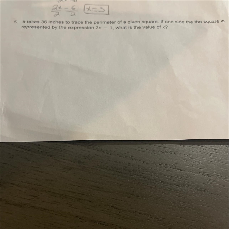 It takes 36 inches to trace the perimeter of a given space. If one side the square-example-1