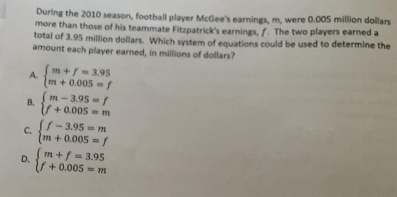 Which system of equations could be used to determine the amount each player earned-example-1