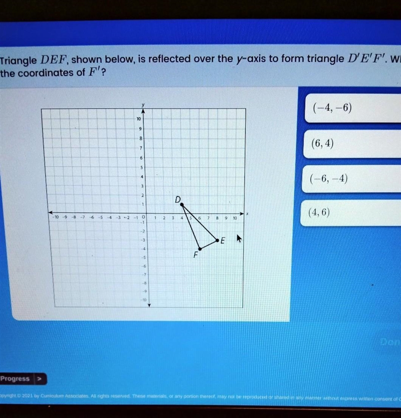 I thought it was (6,-4) but that isn't a choice.-example-1