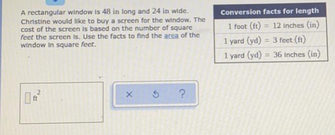 A rectangular window is 48 in long and 24 in wide.Christine would like to buy a screen-example-1