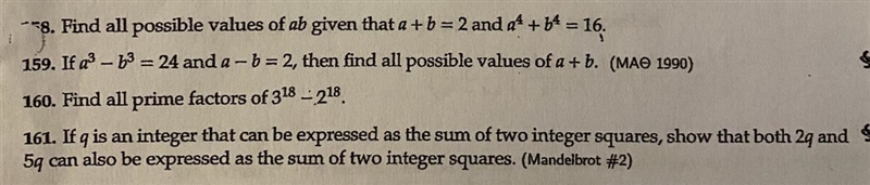 158) Find all possible values of ab given that a + b = a^4 + b^4 = 16-example-1