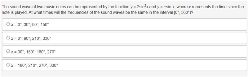 The sound wave of two music notes can be represented by the function y = 2sin2x and-example-1