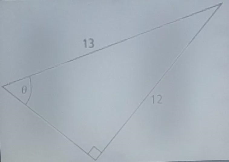 In the right - angled triangle shown, cos 0 equal to?-example-1