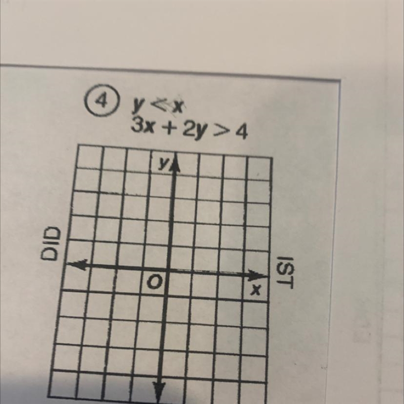 Graph each pair of inequalities and indicate the solution set of the system with Cross-example-1