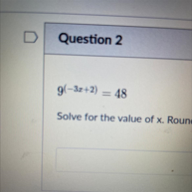 Solve for the value of x. Round your answer to the nearest ten-thousandths place.-example-1