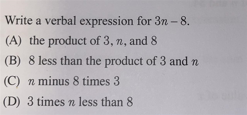 I believe the answer is (C) because it is the only one that say minus and that’s what-example-1