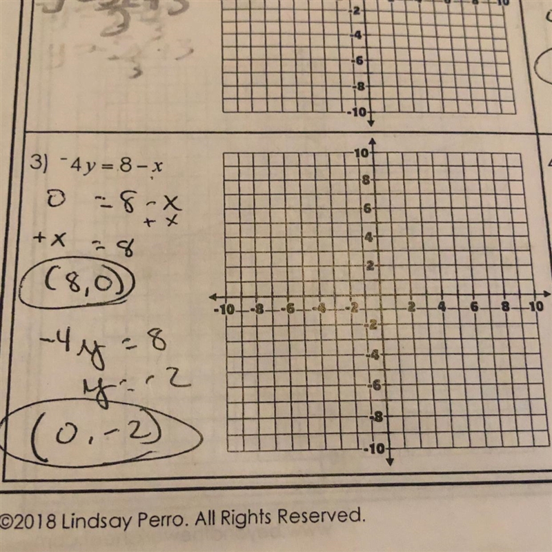 Graph each equation using the intercepts. Re-write in standard form first if necessary-example-1