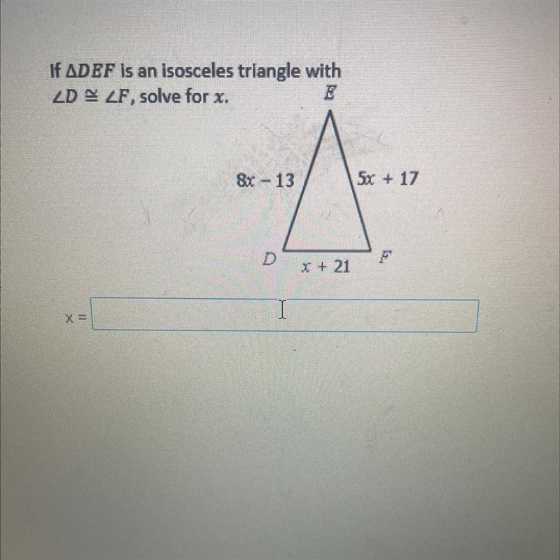 If ADEF is an isosceles triangle with-example-1