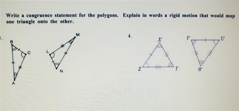 Congruent Polygons Write a congruence statement for the polygons explain in words-example-1