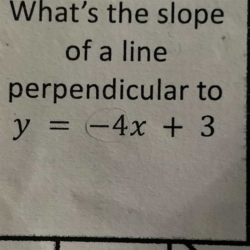 I need help figuring out how to solve for slope with perpendicular line equations-example-1