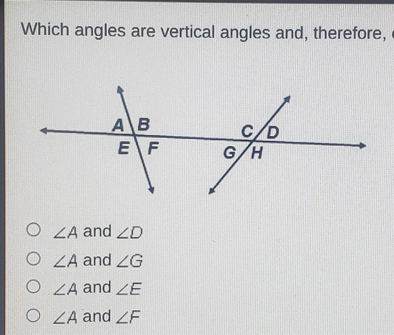 Which angles are vertical angles and, therefore, congruent? de A\B EF C/D G H O ZA-example-1