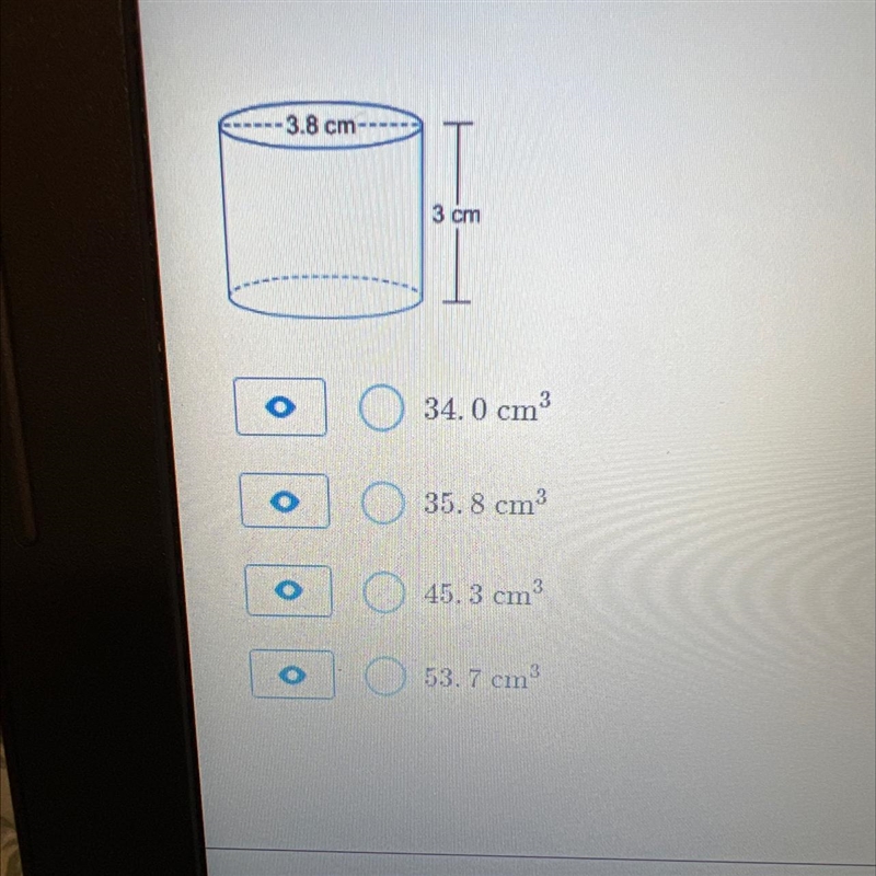 What is the volume of the cylinder shown below rounded to the nearest tenth? Use 3. 14 for-example-1