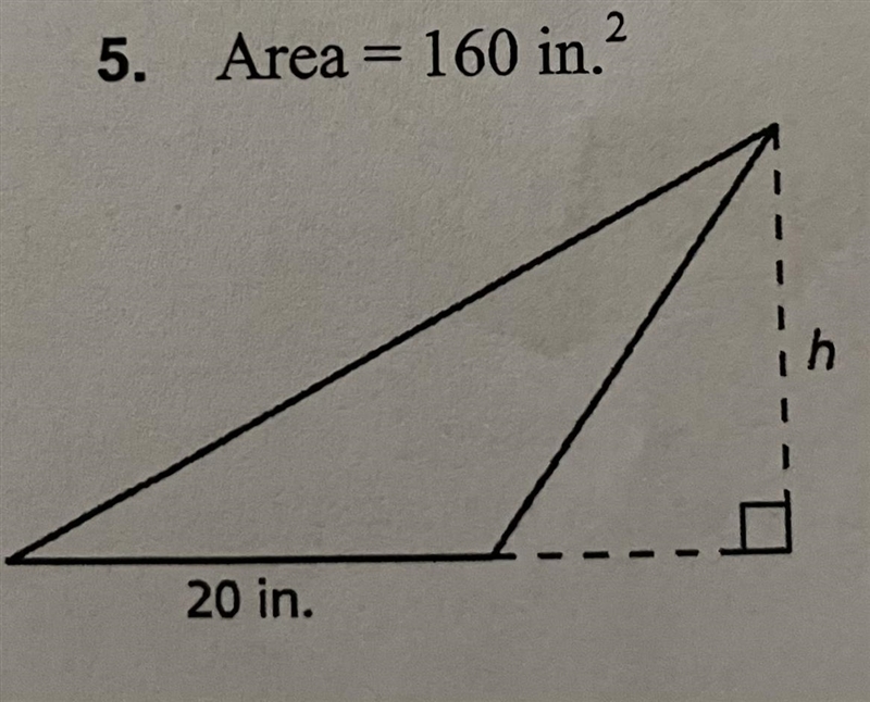 Find the missing dimension of the triangle.-example-1