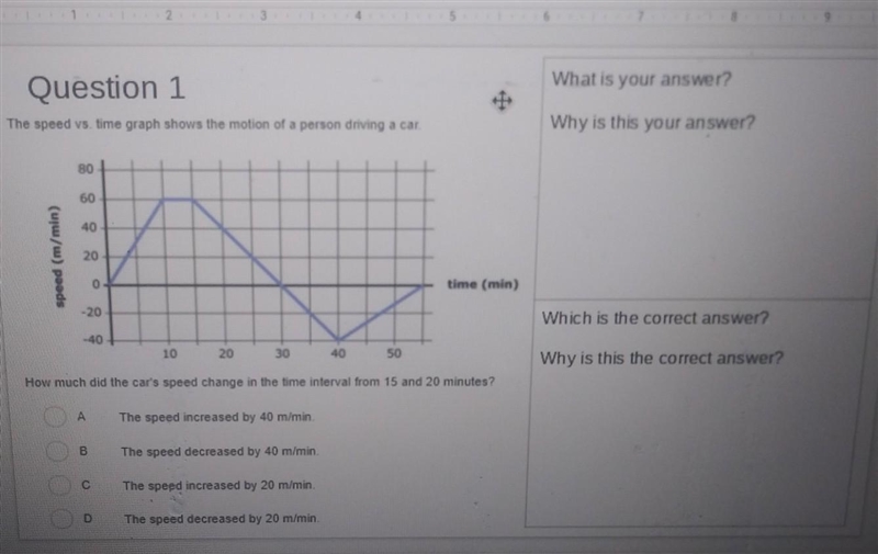 3 5 6 Question 1 What is your answer? The speed vs. time graph shows the motion of-example-1