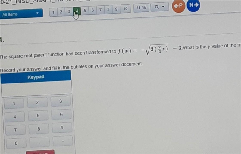 The square root parent function has been transformed to f(x) = - √(2) ( (2)/(3) x-example-1