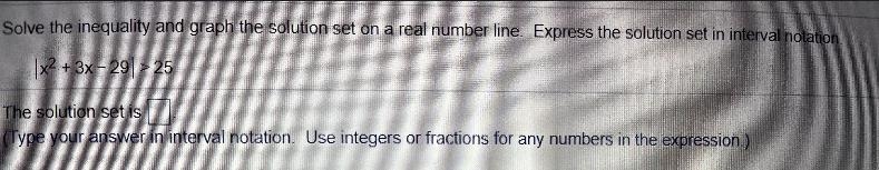 Solve the inequality and graph the solution set on a real number line. Express the-example-1