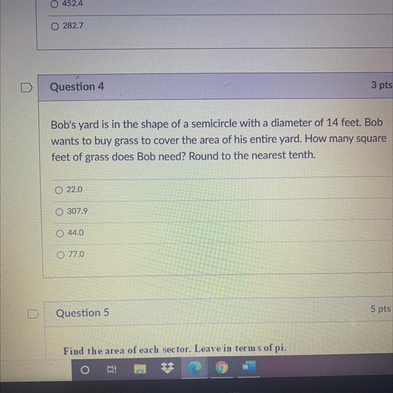 Bob's yard is in the shape of a semicircle with a diameter of 14 feet. Bobwants to-example-1