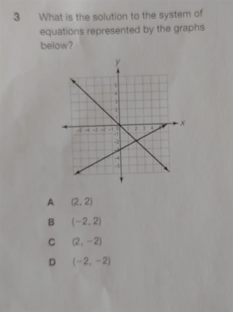 What is the solution to the system of equations represented by the graphs below-example-1