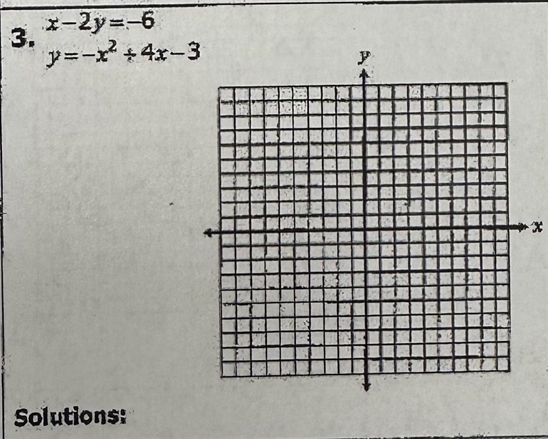 Solve each system of equations by graphing. Identify all possible solutions. x-2y-example-1