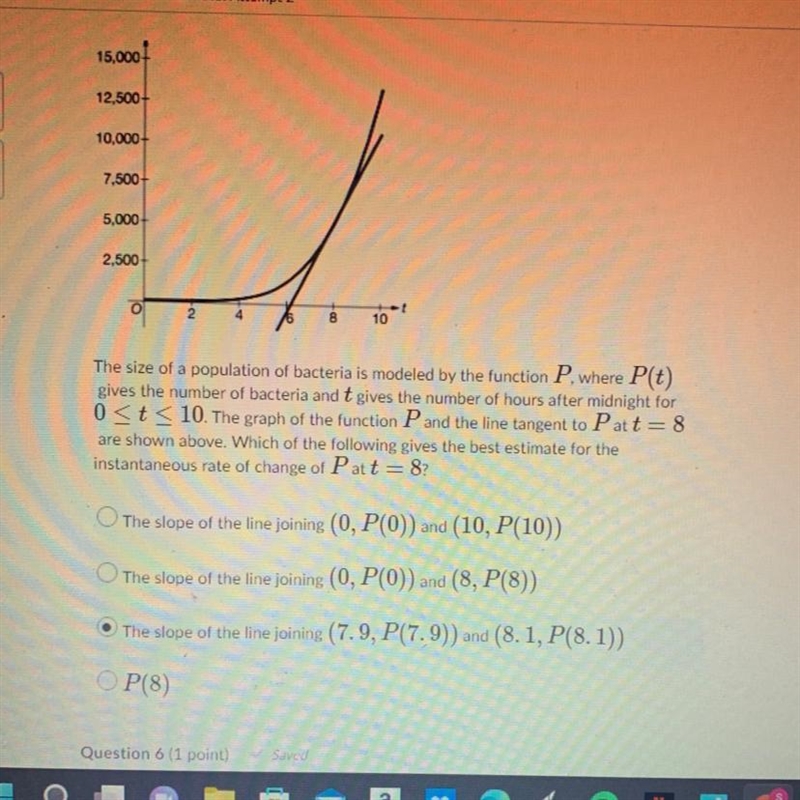 The size of a population of bacteria is modeledby the function P, where P(t) gives-example-1